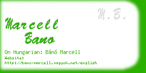 marcell bano business card
